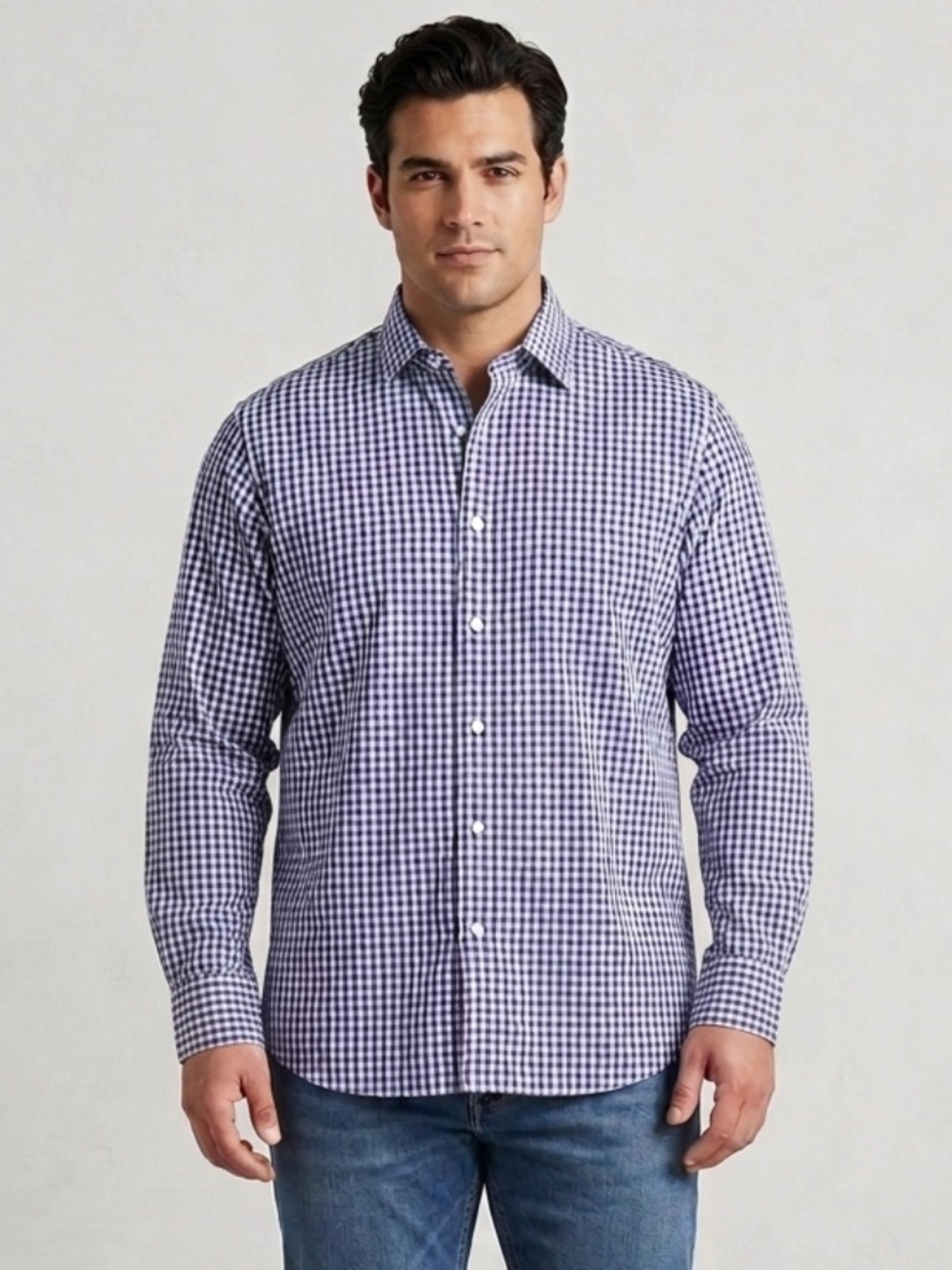 Tommy Hilfiger Gingham Check Button Up Shirt Long Sleeve Preppy XL